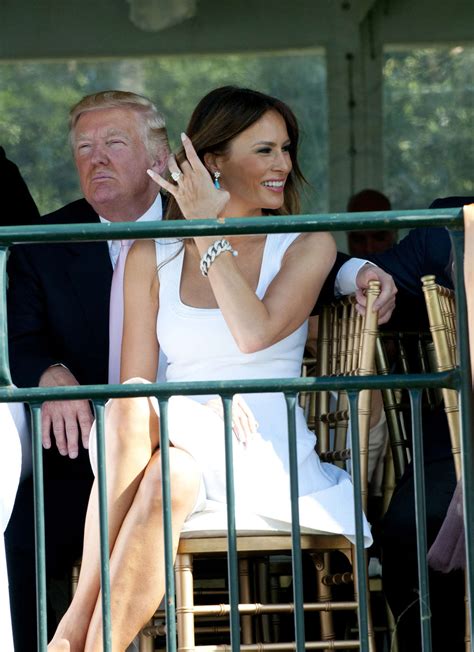 melania trump in palm beach florida at trump invitational grand prix gotceleb