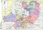 Mapa de la provincia de Salta y sus departamentos - Tamaño completo | Gifex
