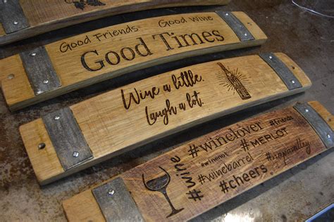 Fun Wine Barrel Stave Signs Wine Barrel Decor Barrel Decor Wine Barrel