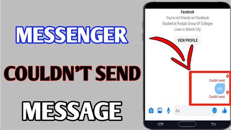 Messenger Couldnt Send Message Problem How To Fix Message Not