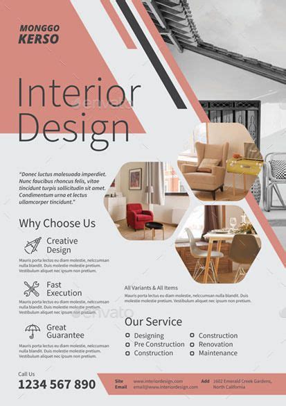 Interior Design Interior Design Template Business Brochure Design