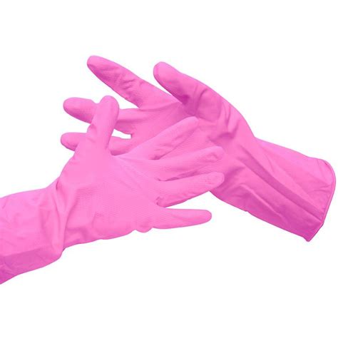 Household Rubber Gloves Pink X 1 Pair