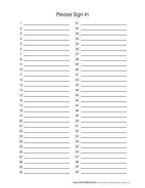 Increased size of some fields. Blank Sign In Sheet Templates - Tim's Printables