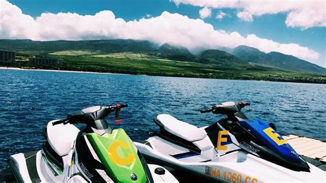 Maui Vacation Maui Hawaii Jet Ski Skiing Adventure Scenes Picture