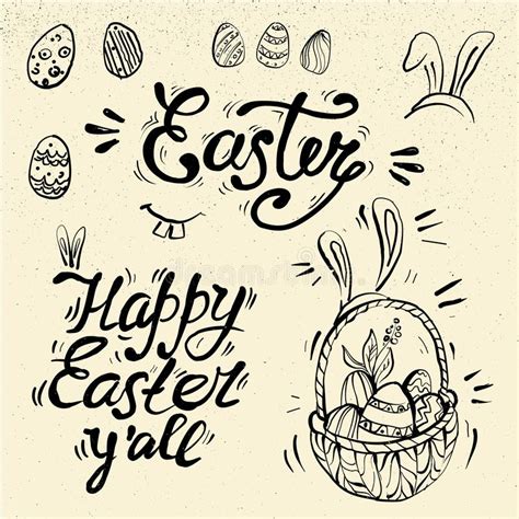 Hand Written Easter Phrases Greeting Card Text Templates With Easter