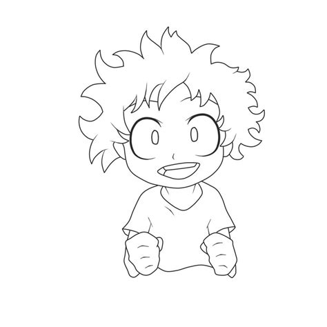 Pages My Hero Academia Deku Coloring Pages