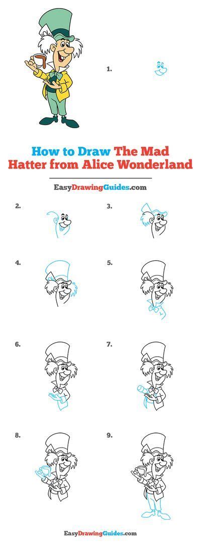 How To Draw The Mad Hatter From Alice In Wonderland Really Easy
