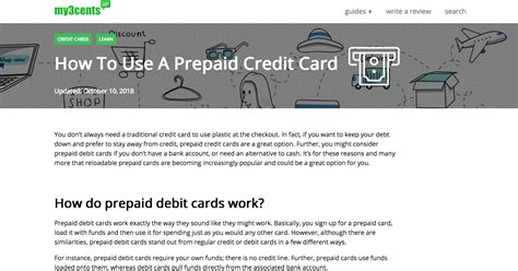 Keep track of your money at all times. How To Use A Prepaid Credit Card | My3cents.com