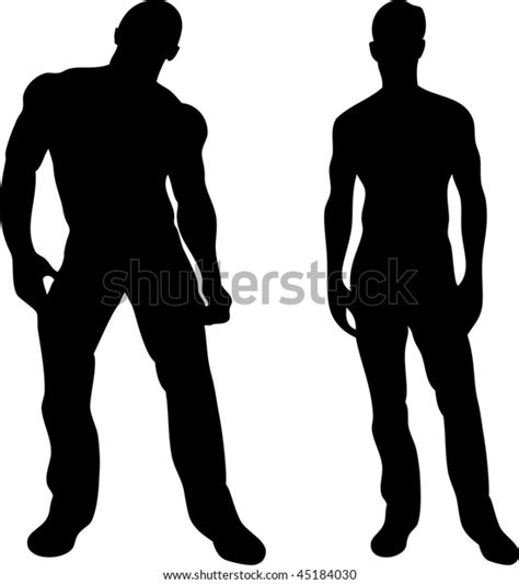 2 sexy men silhouettes on white stock illustration 45184030 shutterstock