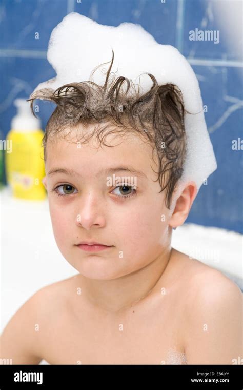 Smiling Little Boy Covered Soap Hi Res Stock Photography And Images Alamy