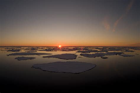 Beautiful Sunset Over An Arctic Ice By Norbert Rosing