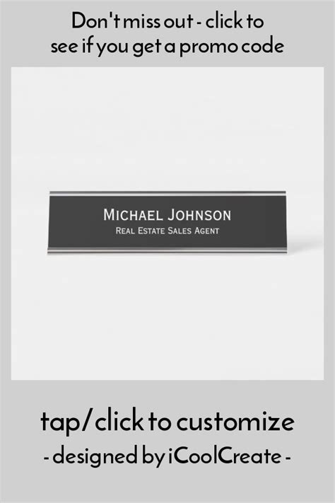 Professional Modern Simple Business Office Title Desk Name Plate