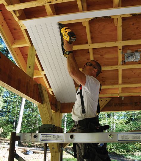 See how you can fit down light spots into your ceiling. Install A Beadboard Porch Ceiling - Extreme How To