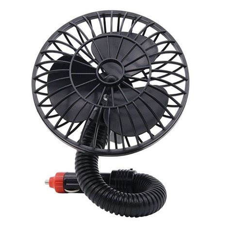 Dc 12v Car Electric Oscillating Fan Portable Turntable Cooler For Vehicle Van Truck In Heating