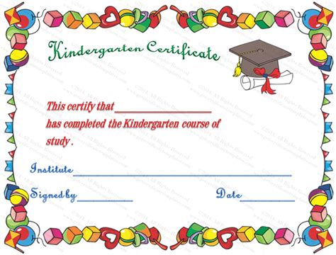 Kindergarten Diploma Certificate Template Gct Graduation