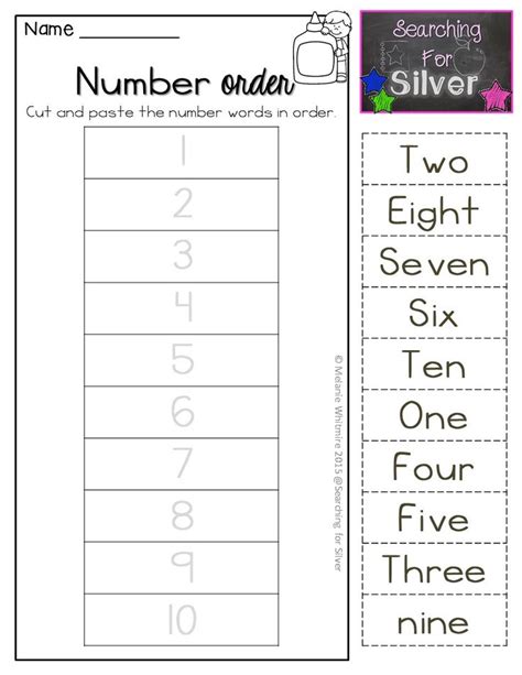 number words number sense printables  activities numbers
