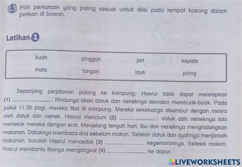 Cikgu Ros Kata Adjektif Worksheet