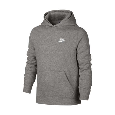 Nike Sportswear Hoodie Boys 063dk Grey Heatherwhite