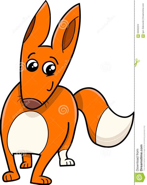 Fox Cartoon Animal Character Stock Vector Illustration