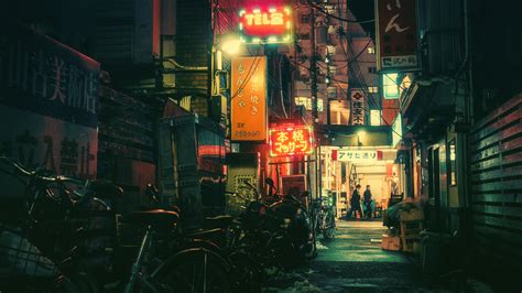Tokyo Street Night Wallpapers Top Free Tokyo Street Night Backgrounds Wallpaperaccess