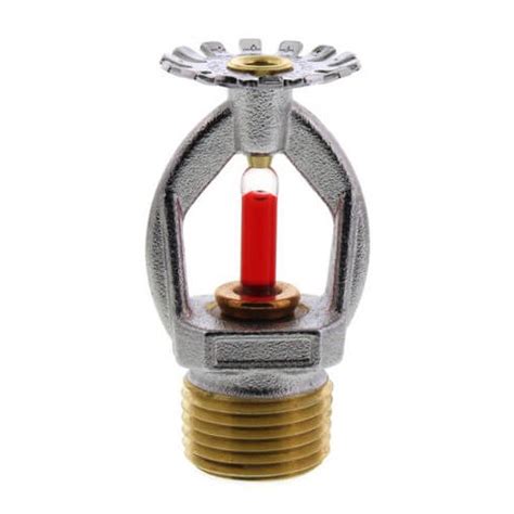 The sprinkler heads are basically capped shut by a glass tube containing a temperature sensitive liquid. Zinc alloy Ceiling Mounted Pendant Fire Sprinkler Head, 68 ...