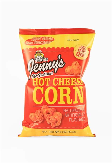 Jennys Hot Cheese Popcorn 35 Oz 12 Bags