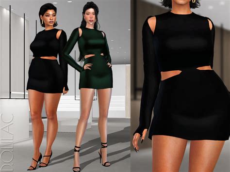 The Sims Resource Cutout Mini Dress Do312