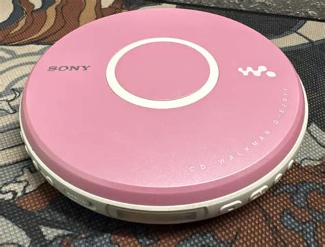 Sony D Ej011 Cd Walkman Portable Discman Player Pink Tested Works 114