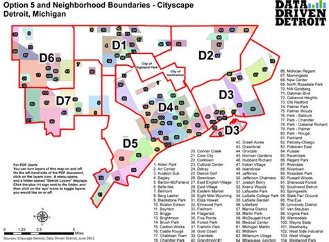 Proposed Detroit City Council Districts And Neighborhoods Map