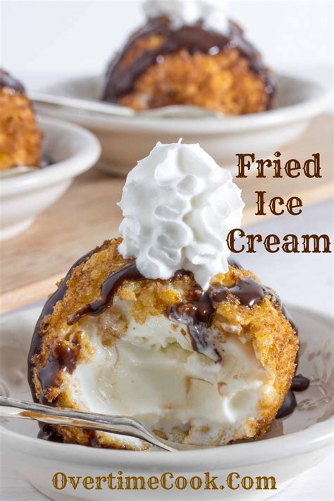 Plenty of desserts can be prepared from start to finish, then frozen, and this doesn't diminish their quality. Fried Ice Cream - Overtime Cook