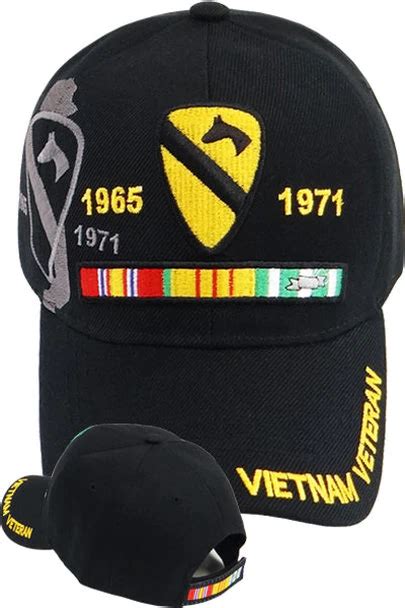 1st Cavalry Vietnam Veteran Shadow Cap Black Vietnam