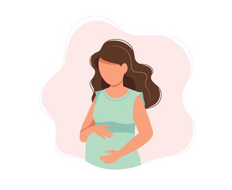 Mujer embarazada ilustración vectorial concepto en estilo de dibujos animados lindo salud