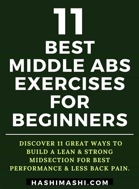 11 Best Middle Abs Exercises For Beginners At Home Workout