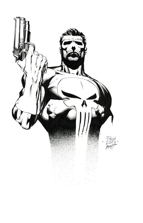 The Punisher By David Finch Inks By Matt Banning Punisher Comics