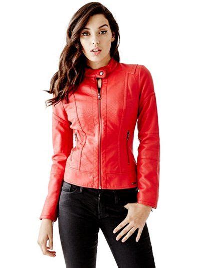 madaleine jacket at guess red wave red fashion fashion trends hot outfits kate middleton