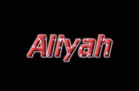 Aliyah Logo Free Name Design Tool From Flaming Text