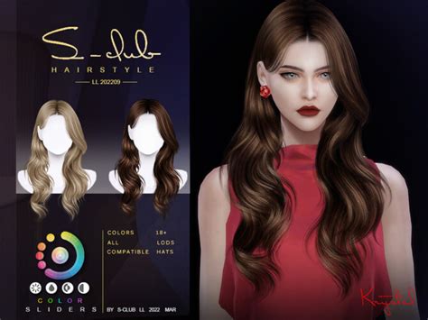Curly Long Hair Krystal By S Club At Tsr Sims 4 Updates