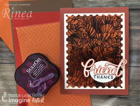 Stamped Foiled Background Foil Paper Martha Thankful Stamp Crafty