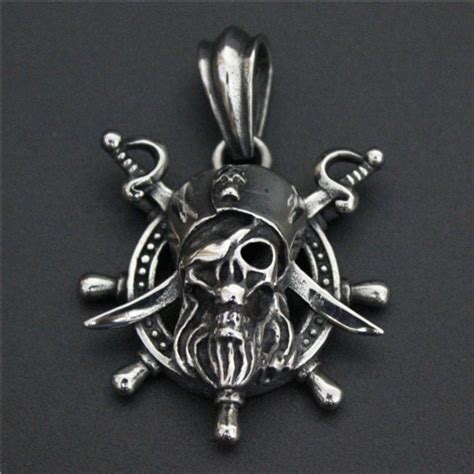 316l Stainless Steel Anchors Pirate Captain Pendant Mens Stainless