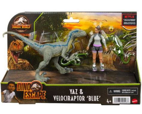 Jurassic World Camp Cretaceous Dino Escape Yaz Velociraptor Blue Action
