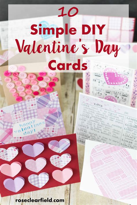 10 Simple Diy Valentines Day Cards • Rose Clearfield