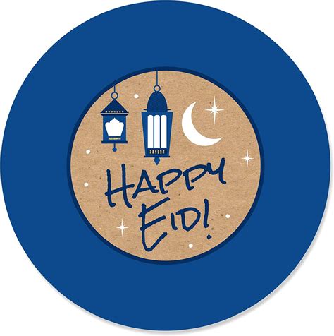 Big Dot Of Happiness Ramadan Eid Mubarak Circle Sticker
