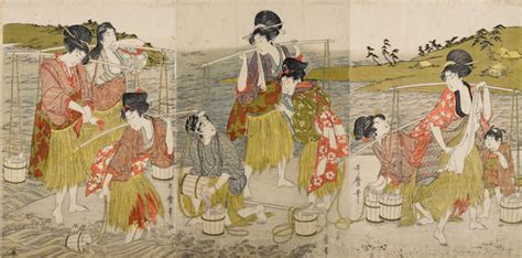 bonhams kitagawa utamaro 1753 1806 woodblock print triptych