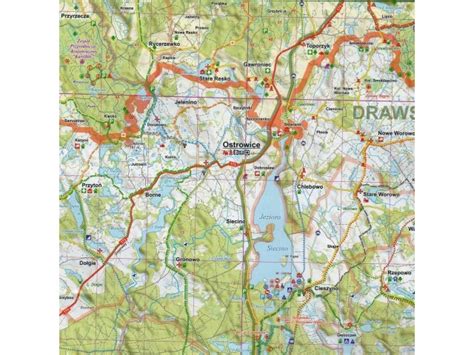 POWIAT DRAWSKI Mapa Turystyczna 1 100 000 EKO MAP 7277669462