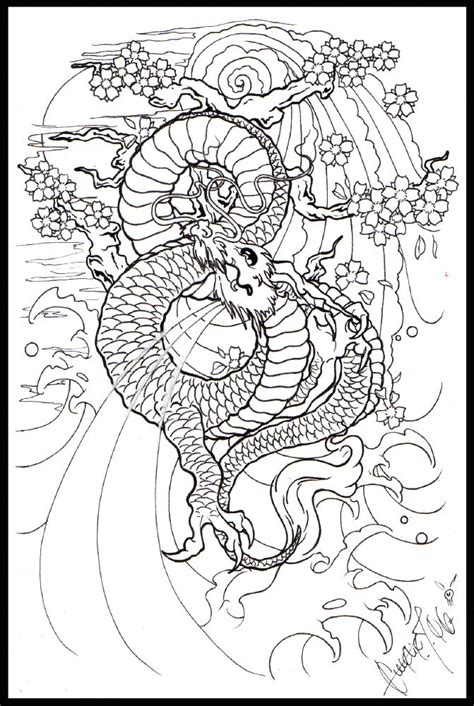 soulmetalpodcast japanese dragon coloring pages