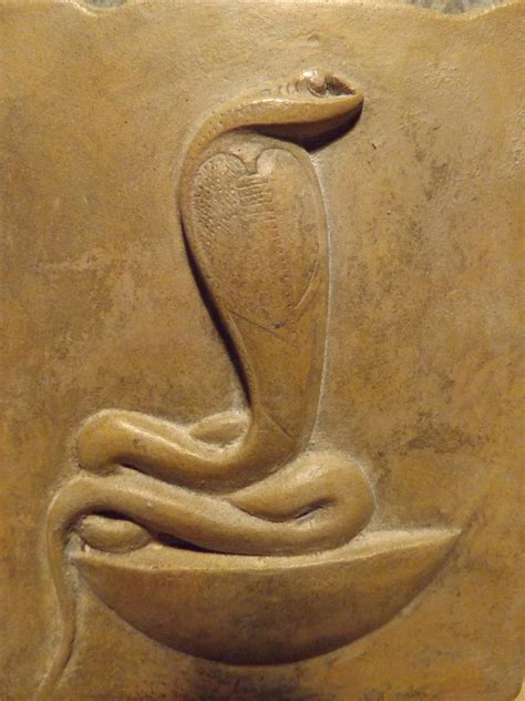 Egyptian Statue And Relief Serpent Of The Nile Cobra Statuette