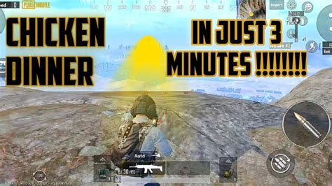 Fastest Chicken Dinner In Just Minutes Pubg Mobile Youtube