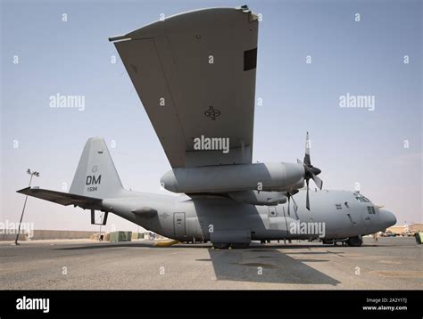 A Us Air Force Ec 130h Compass Call Aircraft Awaits Departure At Ali
