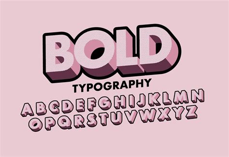 Bold Typography Design Vector Illustrations Creative Market
