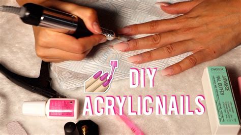 I Did My Own Acrylic Nails At Home Youtube